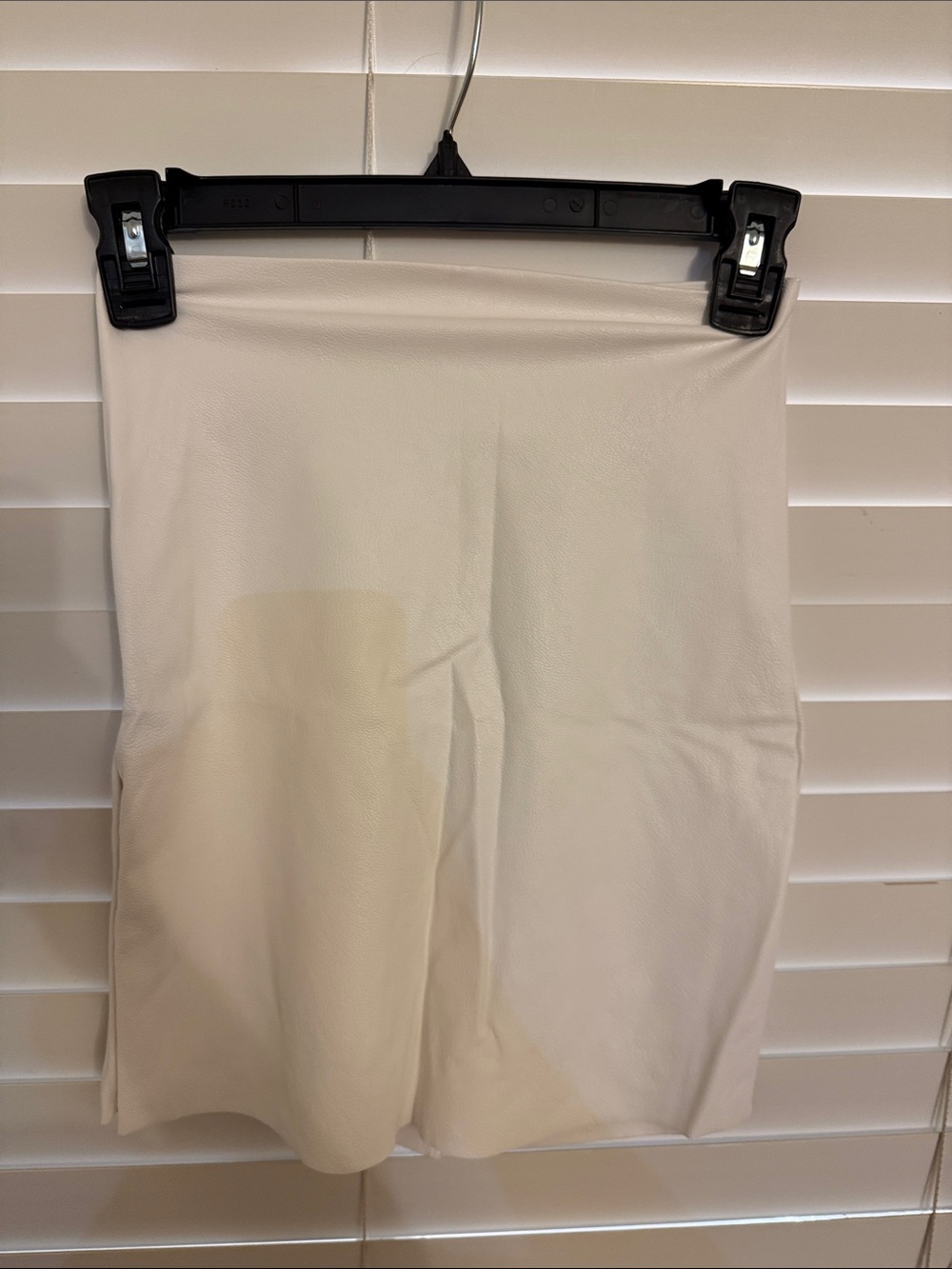 Commando Cream Faux Leather Pencil Skirt